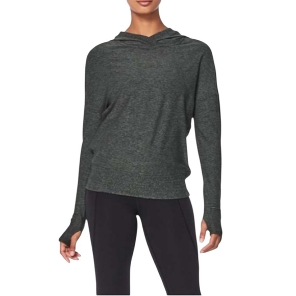 Lululemon Women Lead The Pack Hoodie Pullover Sz 10 Heather Grey Hidden Zip Pkt - Picture 13 of 16